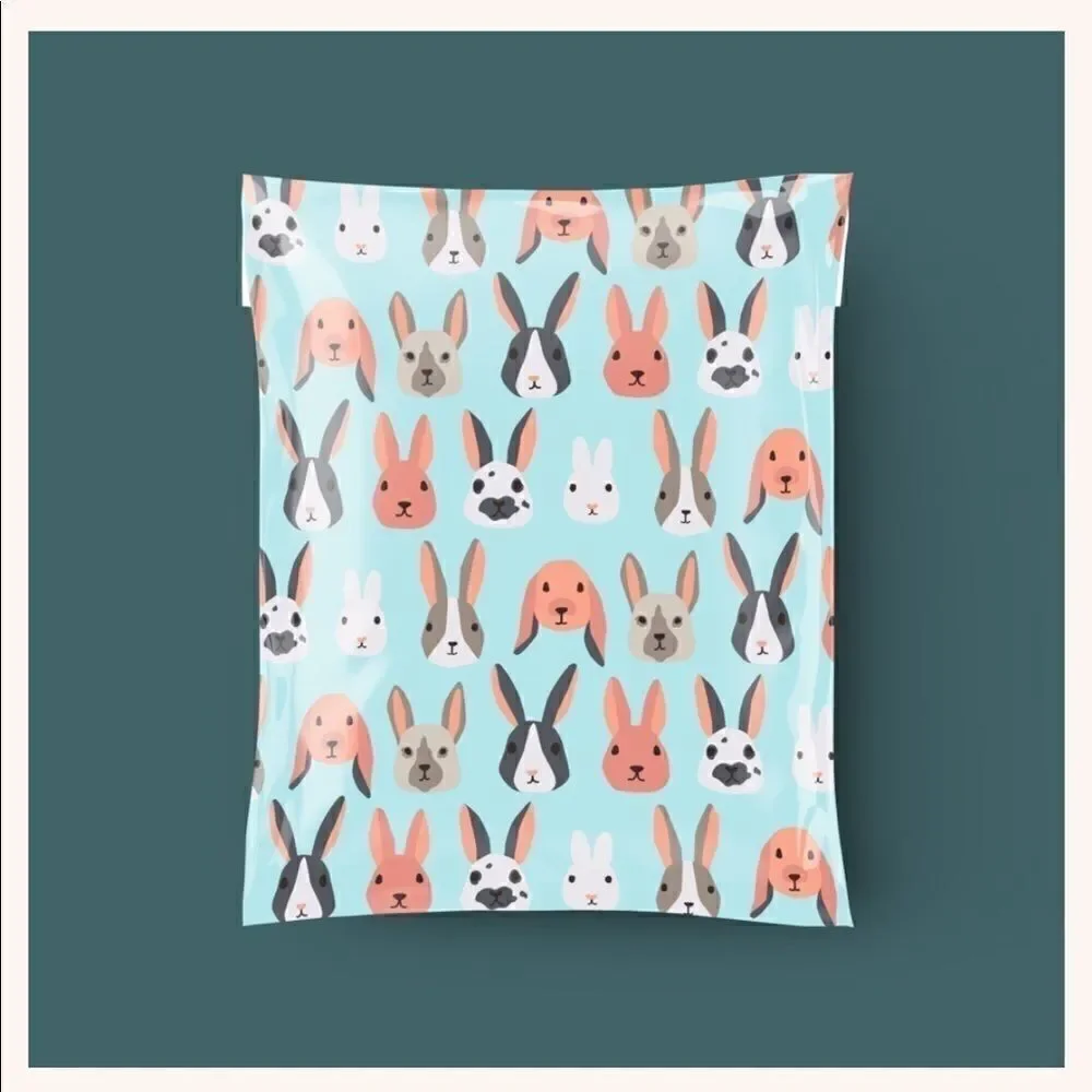 Poly Mailers MIX BUNNIES 6x9 10x13 12,5x15 35pcs